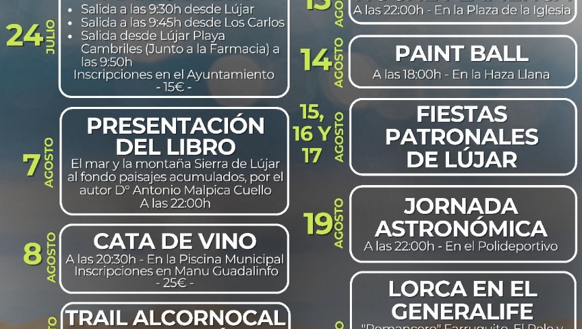 🌞 VERANO CULTURAL 2025 - LÚJAR