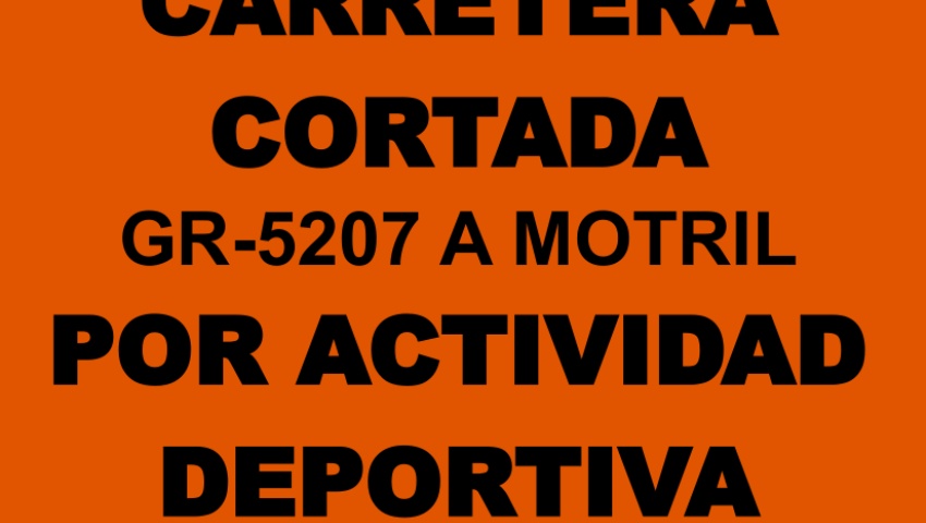 CARRETERA CORTADA POR EVENTO DEPORTIVO