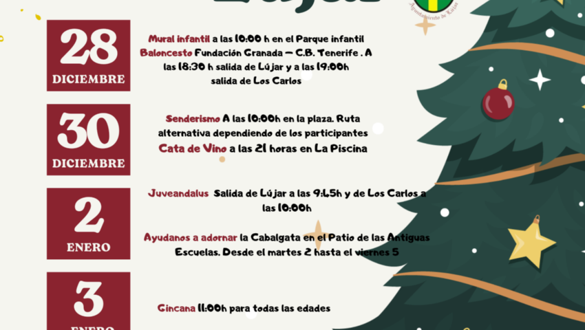 Programación de Navidad en Lújar