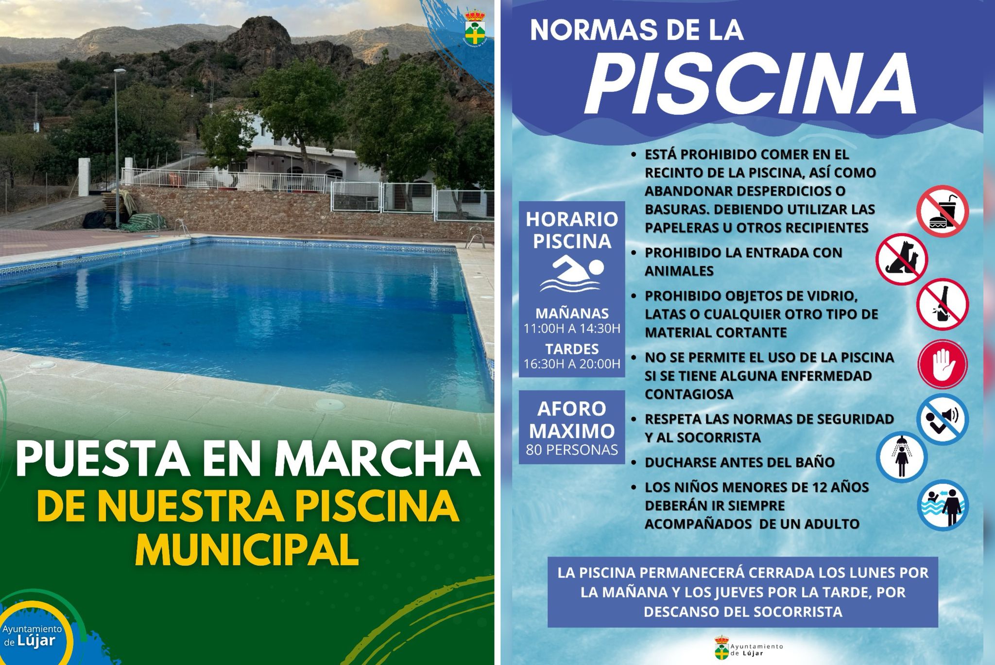💦PUESTA EN MARCHA DE NUESTRA PISCINA MUNICIPAL💦